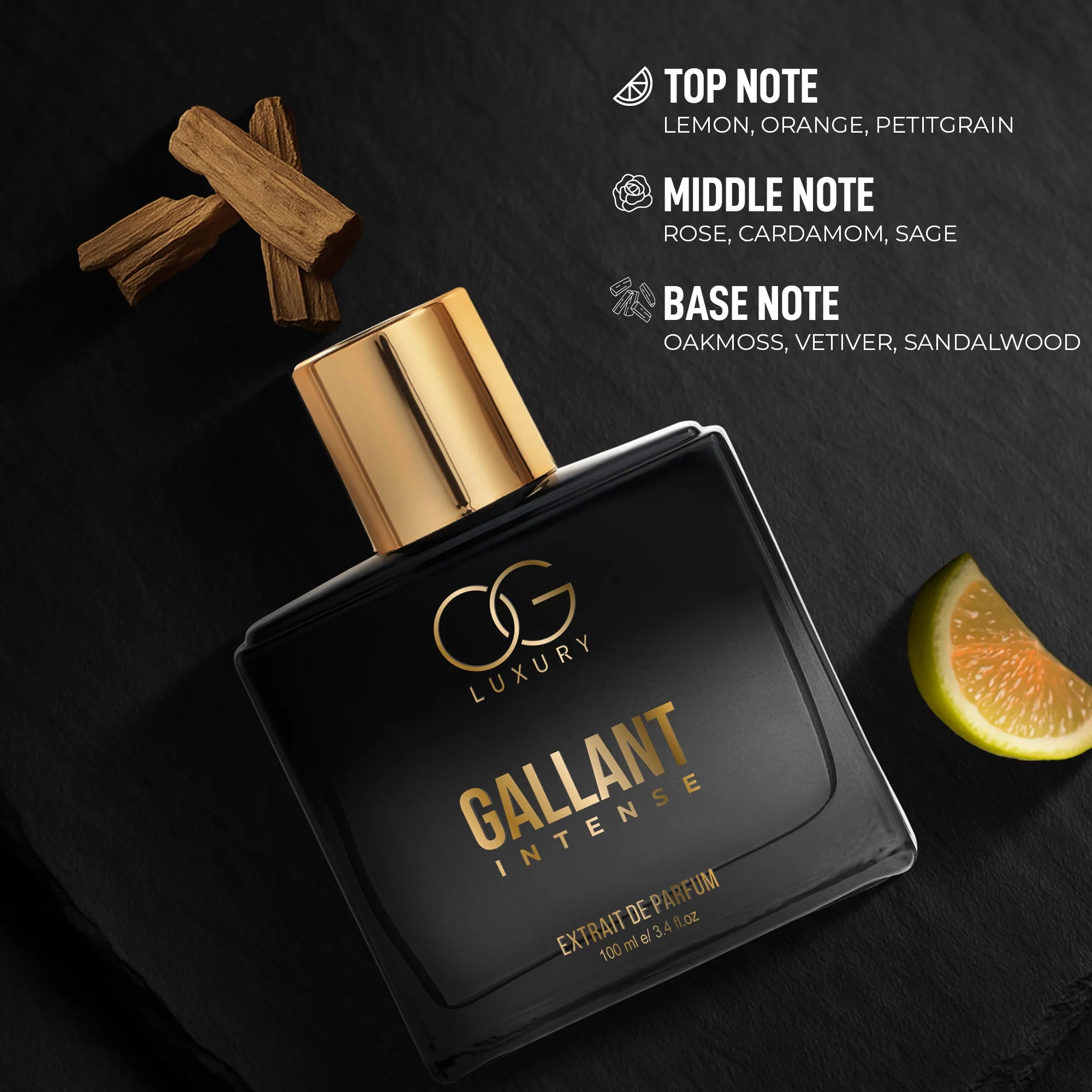 OG Luxury Extrait De Parfum Gallant Intense – India’s First & Strongest Perfume with 40% Concentration, 100 ml